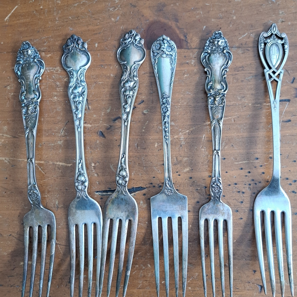 Heirloom Antique Sterling Silver Forks